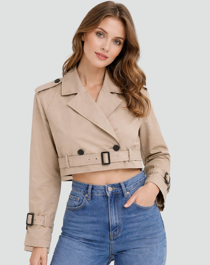 Juliana | Korte trenchcoat met ceintuur