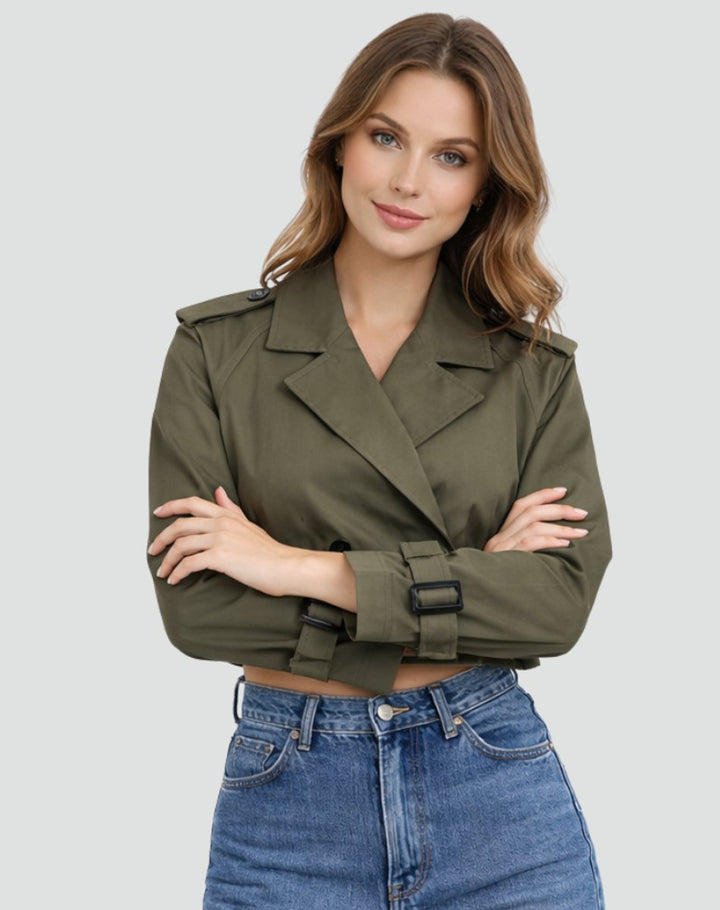 Juliana | Korte trenchcoat met ceintuur