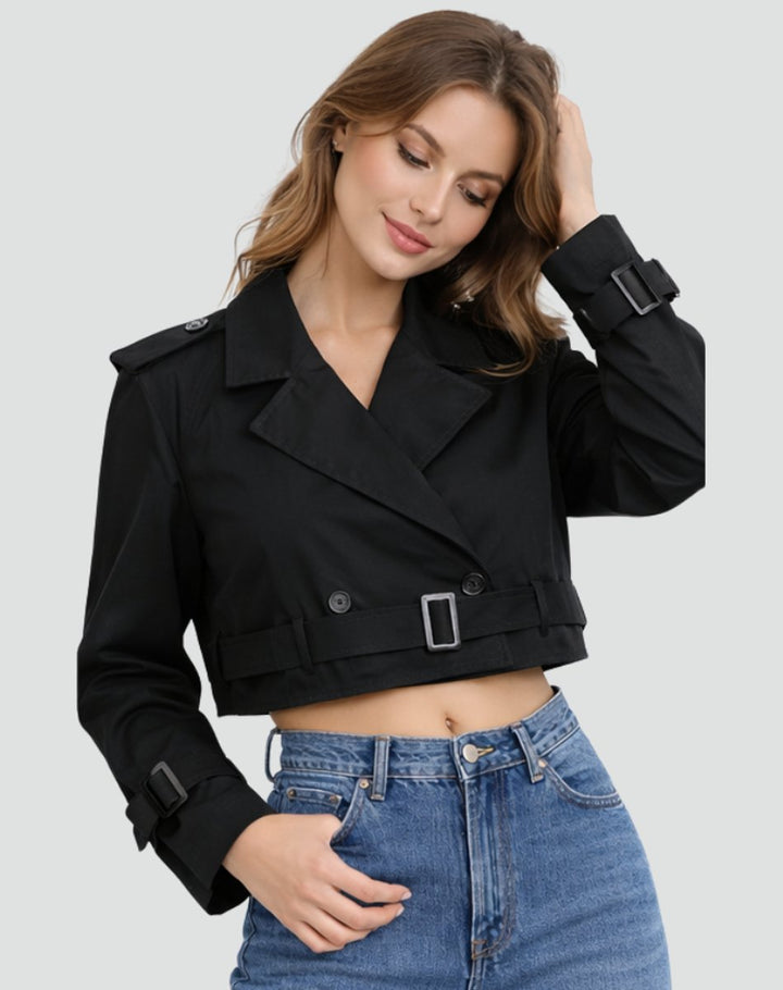 Juliana | Korte trenchcoat met ceintuur