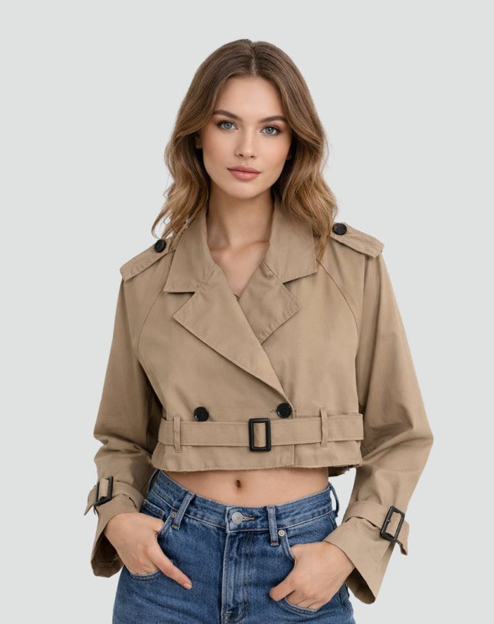 Juliana | Korte trenchcoat met ceintuur