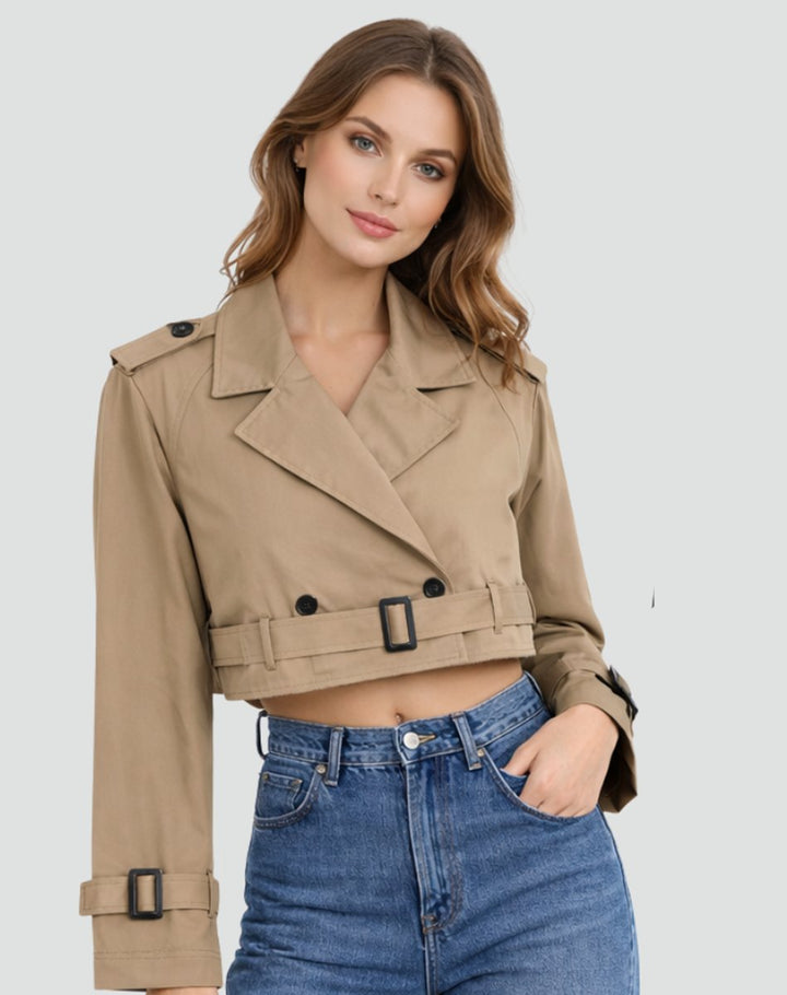 Juliana | Korte trenchcoat met ceintuur