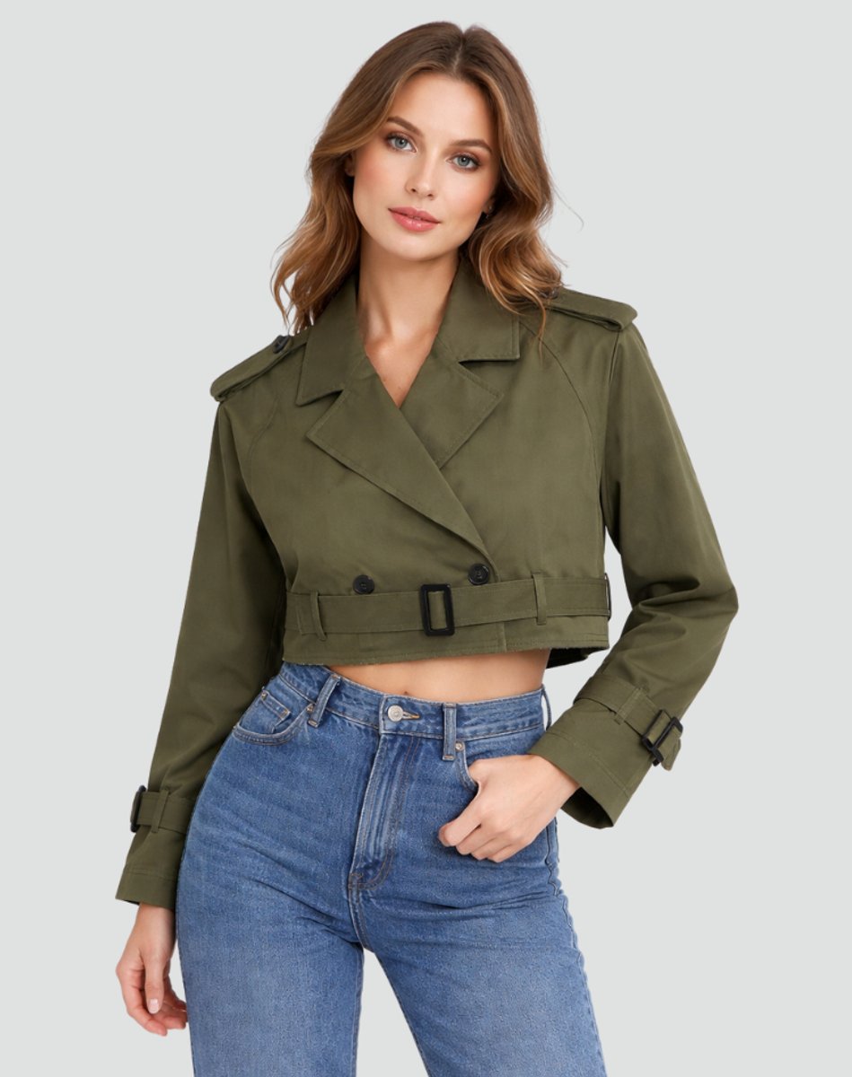 Juliana | Korte trenchcoat met ceintuur
