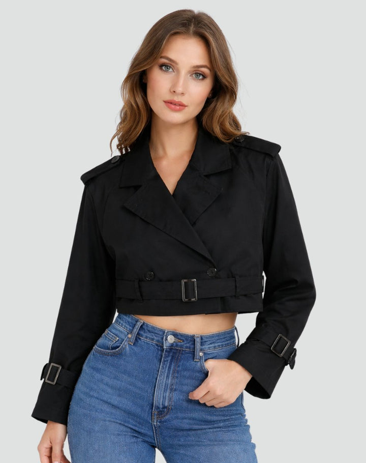 Juliana | Korte trenchcoat met ceintuur