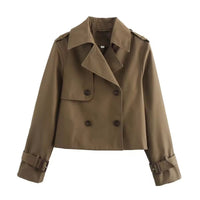 Eugenia | Korte trenchcoat met dubbele knopenrij