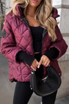 Delaney | Diamant Gequilt Hooded Puffer Jacket