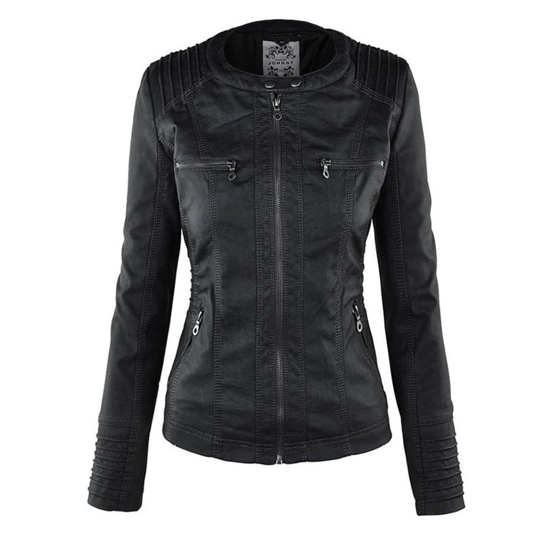 Lucinda | Bikerjack met afneembare capuchon