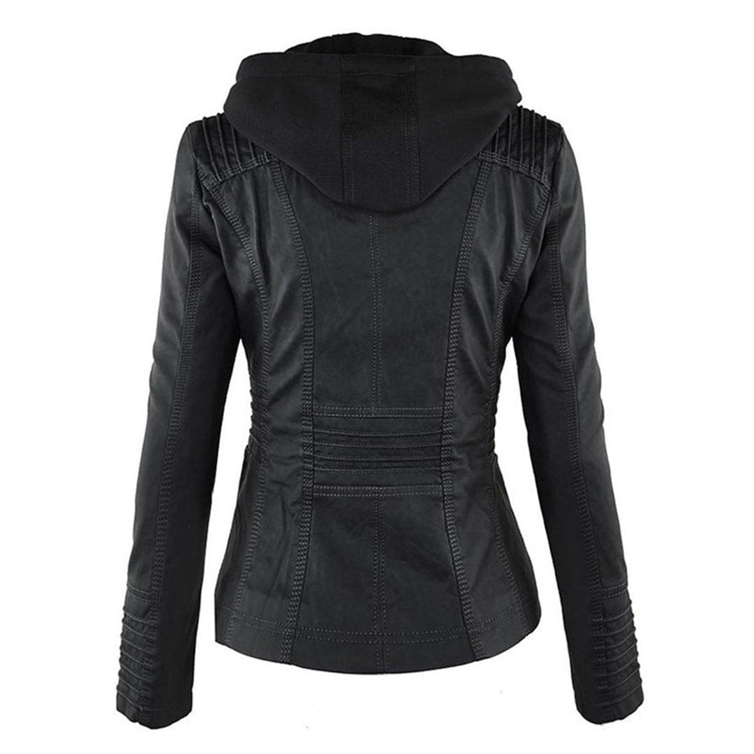 Lucinda | Bikerjack met afneembare capuchon