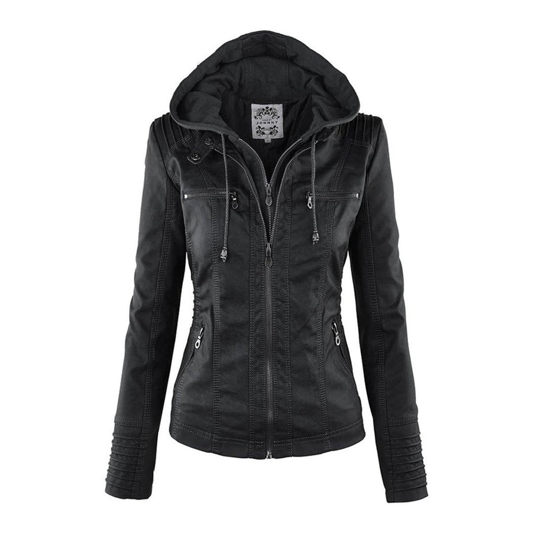 Lucinda | Bikerjack met afneembare capuchon