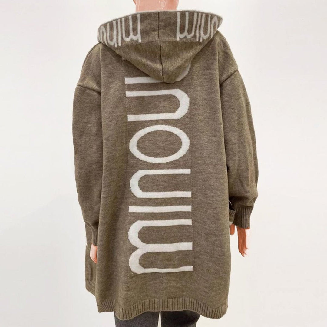 Rosabel | Gevoerde gebreide cardigan met open voorpand