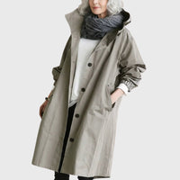Ruth | Gewatteerde ruimvallende lange trenchcoat