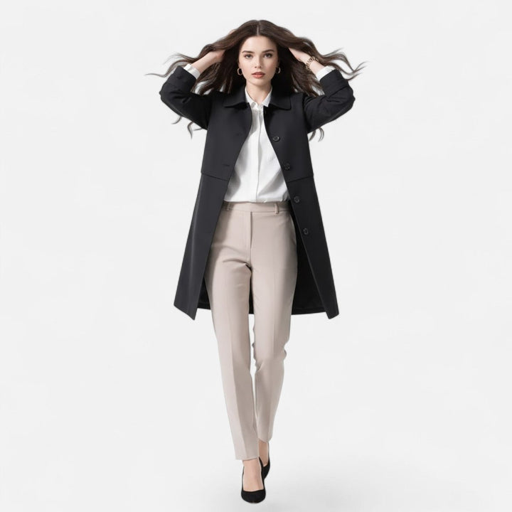 Margery | Getailleerde mid-lengte jas