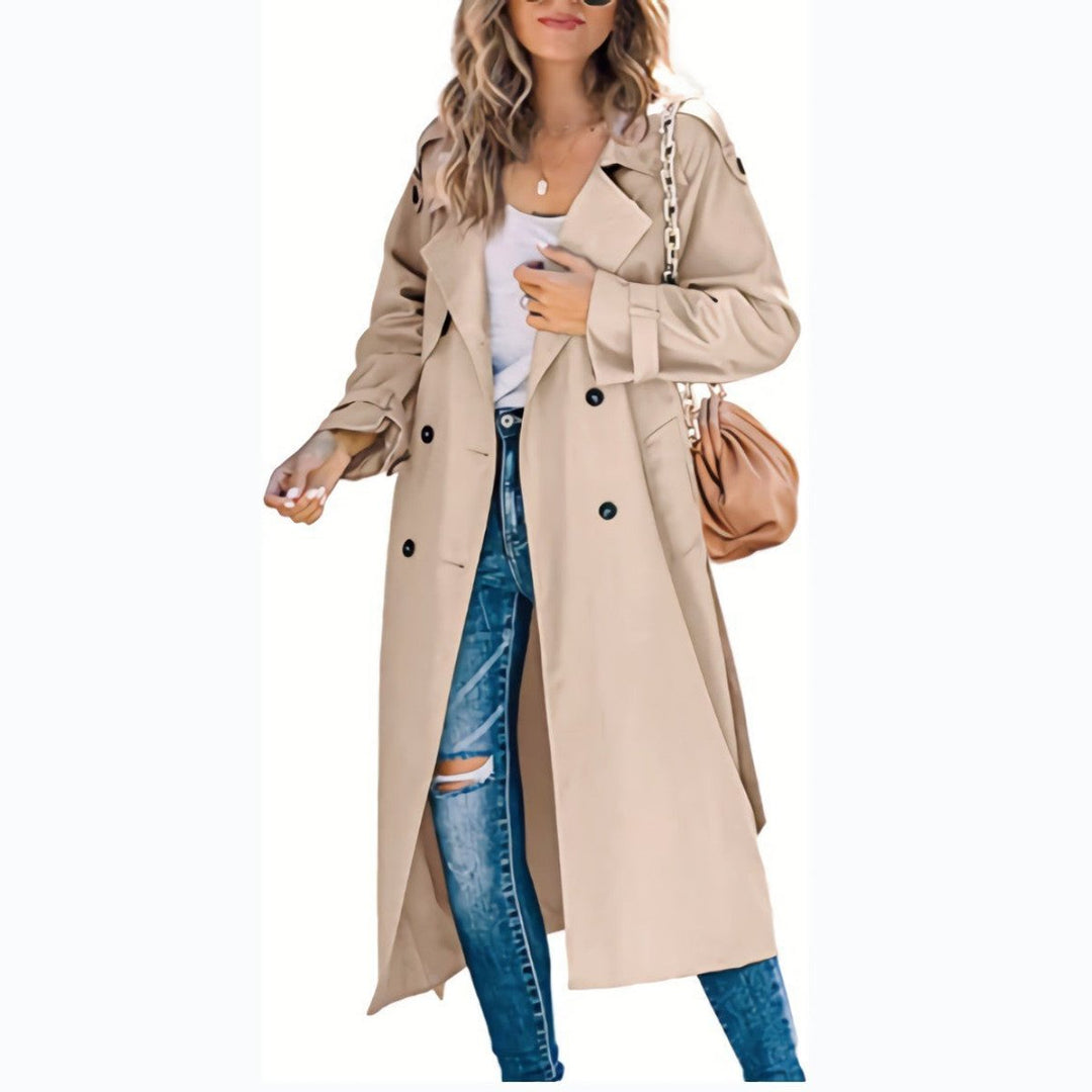 Juliet | Trenchcoat met ceintuur en dubbele knopenrij