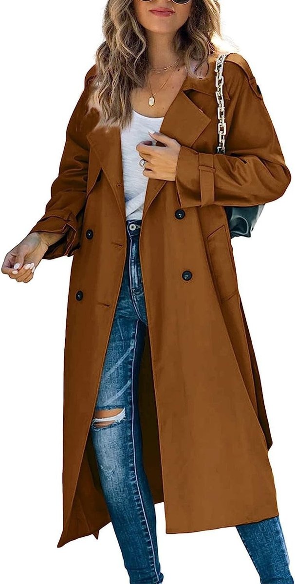 Juliet | Trenchcoat met ceintuur en dubbele knopenrij