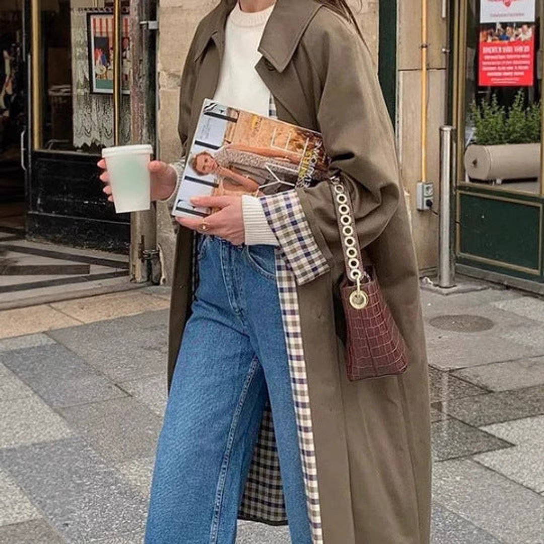 Lucia | Verfijnde oversized lange trenchcoat