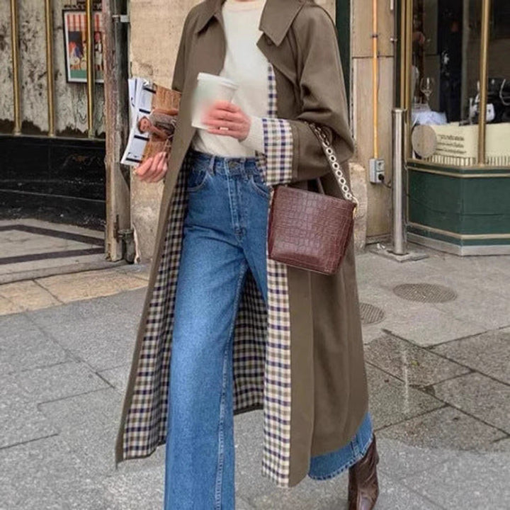Lucia | Verfijnde oversized lange trenchcoat