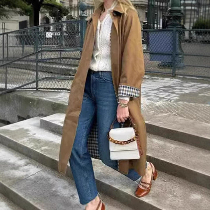Lucia | Verfijnde oversized lange trenchcoat