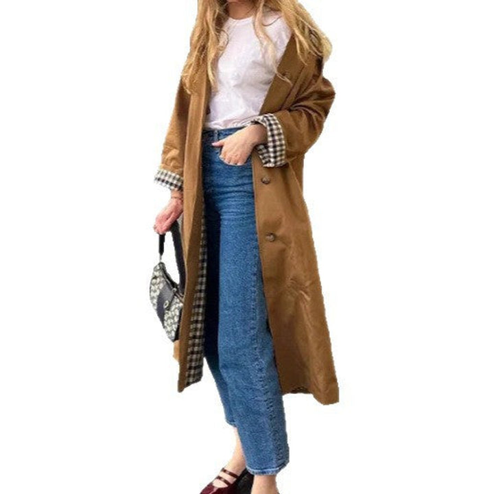 Lucia | Verfijnde oversized lange trenchcoat
