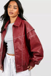 Renée | Oversized bomberjack met contraststiksel