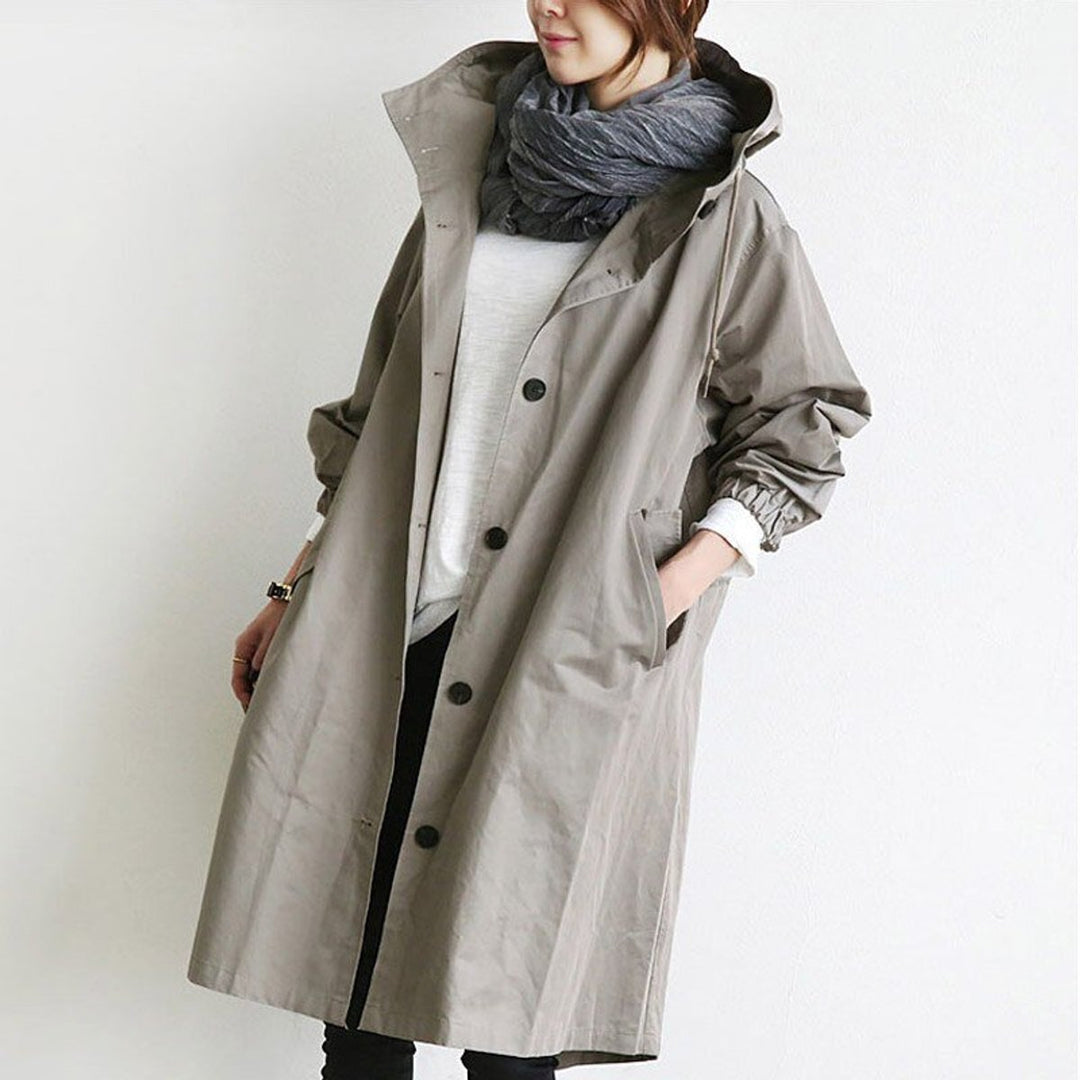 Maisie | Oversized gewatteerde mantel met knopen