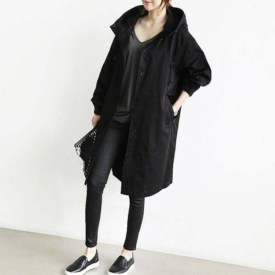 Maisie | Oversized gewatteerde mantel met knopen