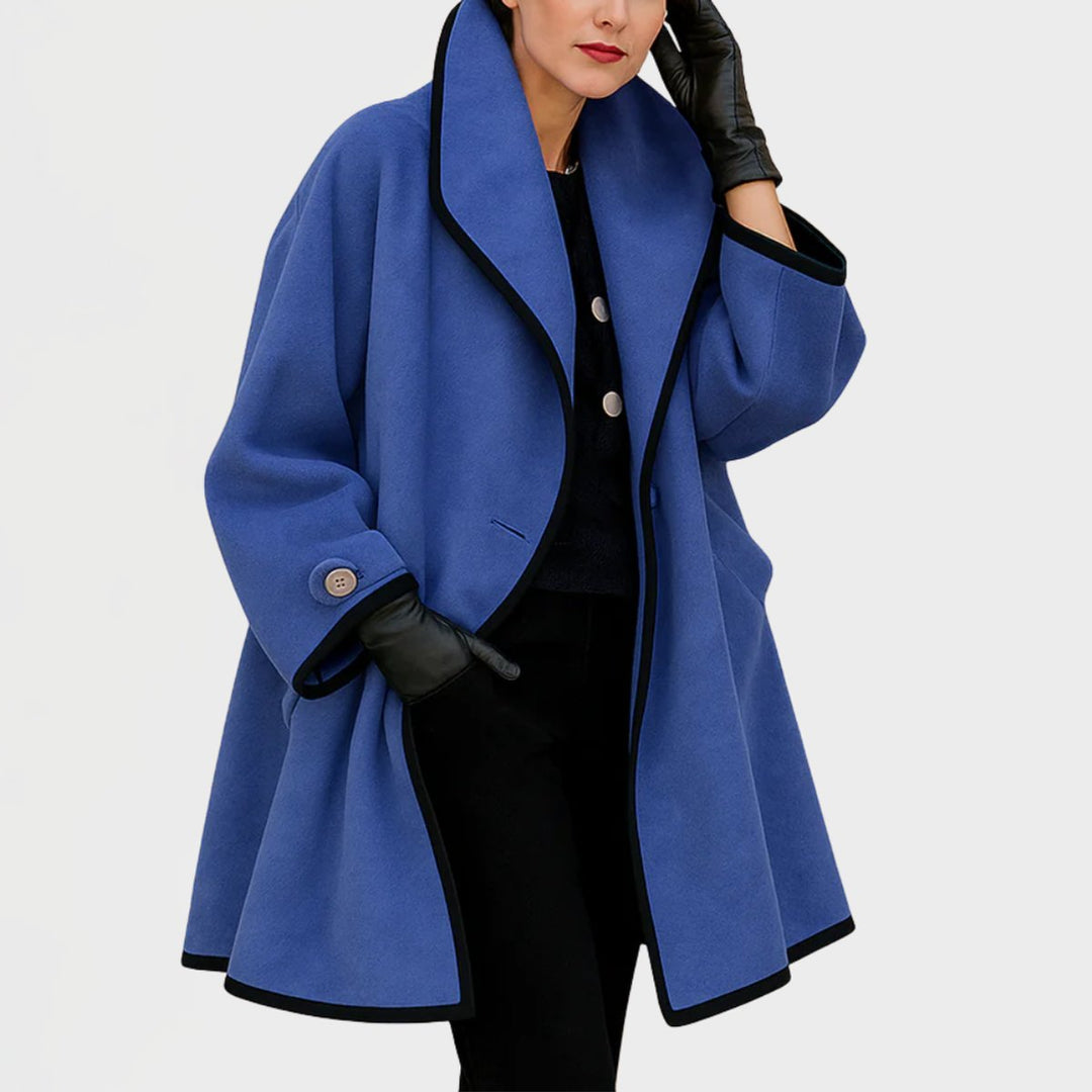 Flora | Oversized jas met contrastrand