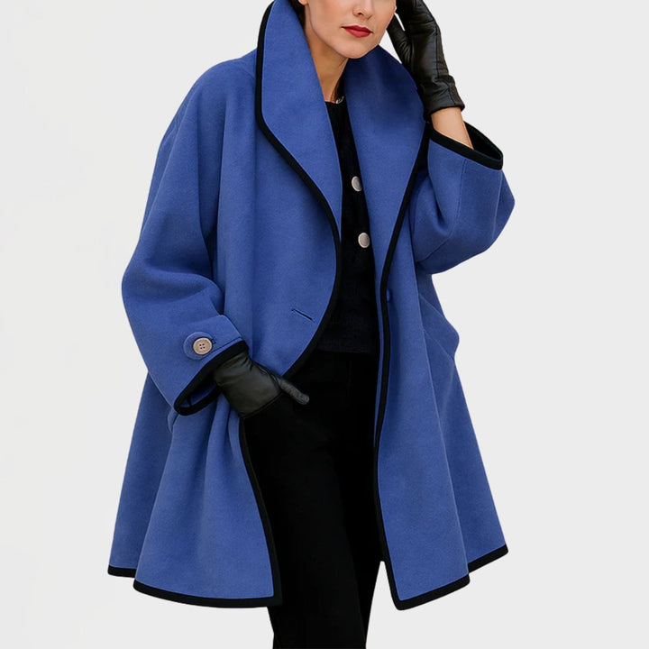 Flora | Oversized jas met contrastrand