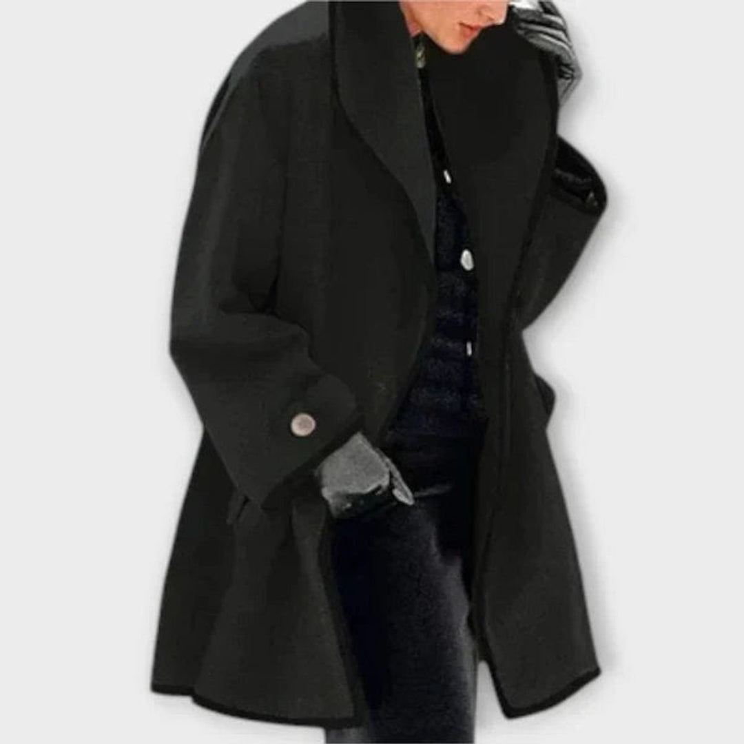 Flora | Oversized jas met contrastrand